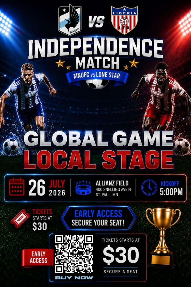 Liberia’s Lone Star vs. Minnesota United FC